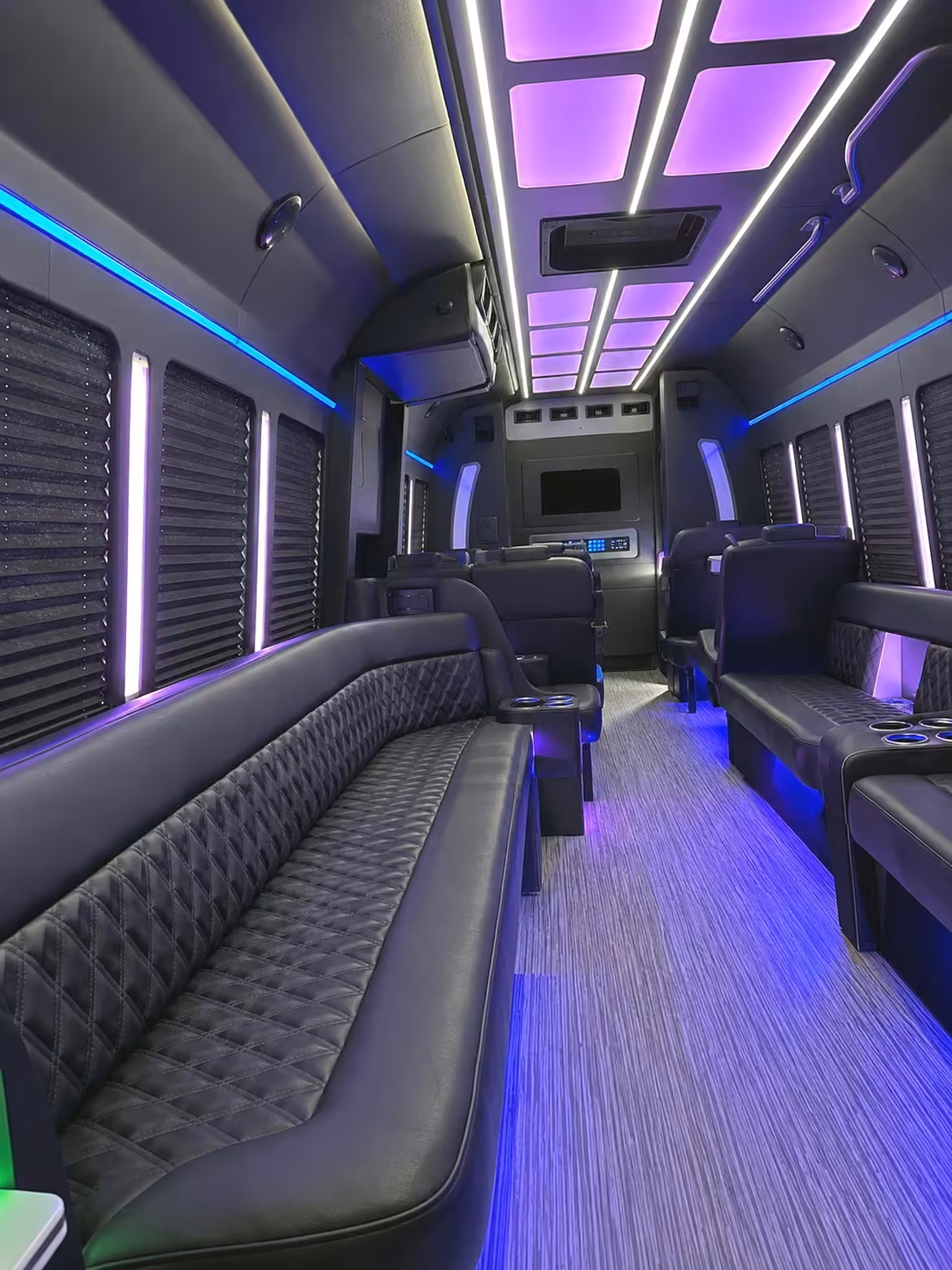 25 passenger party bus inside