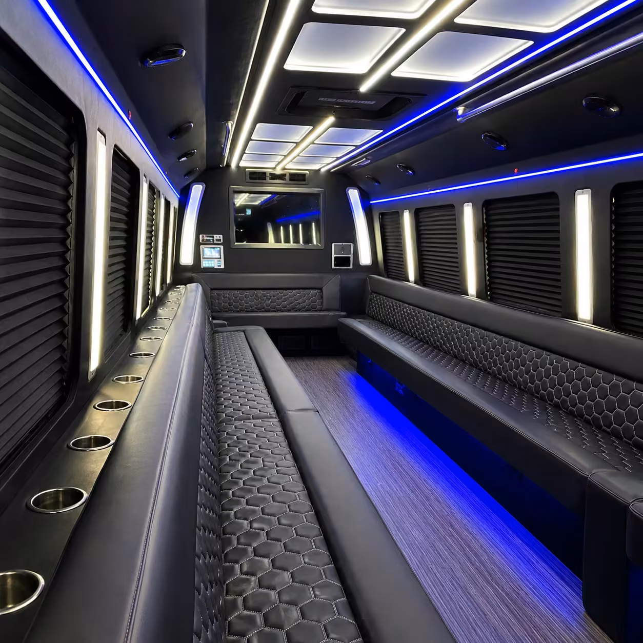 40 passenger party bus inside