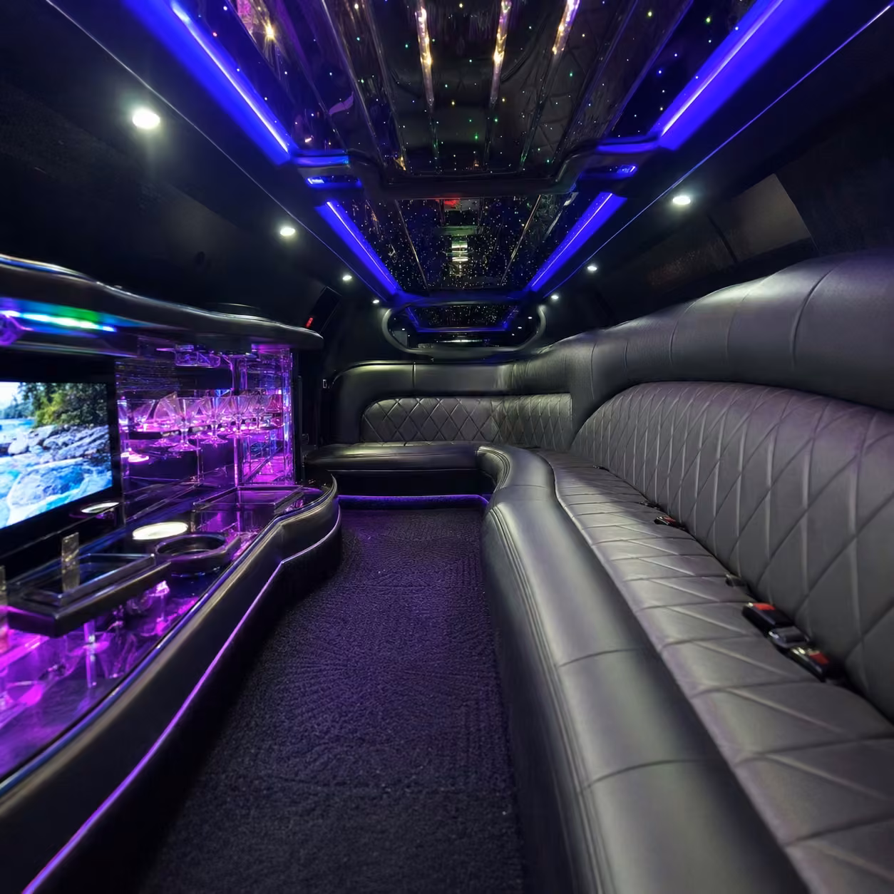 escalade limo interior